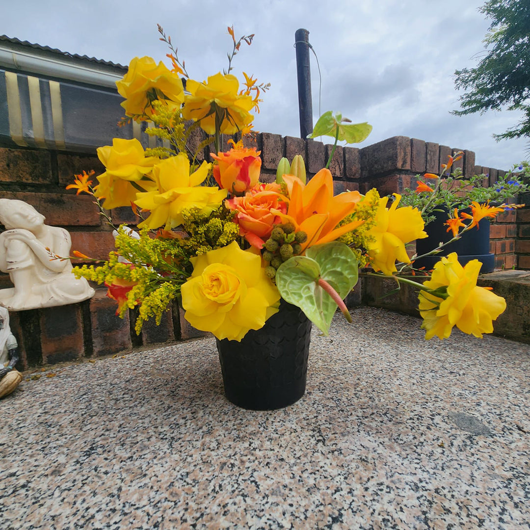 Golden Glow Floral Arrangement